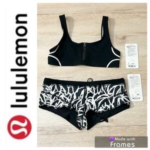 Lululemon Sweat 2 Swim Fast Bra & Surf to Sand Boy Short Swimsuit Swim wears